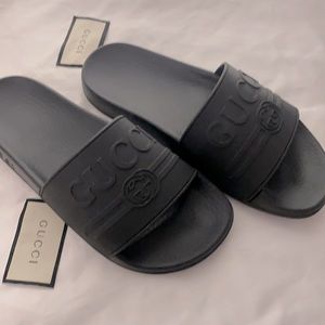 Authentic Gucci black sliders